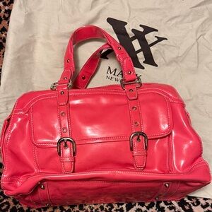 Maxx Bright Pink Patent Satchel